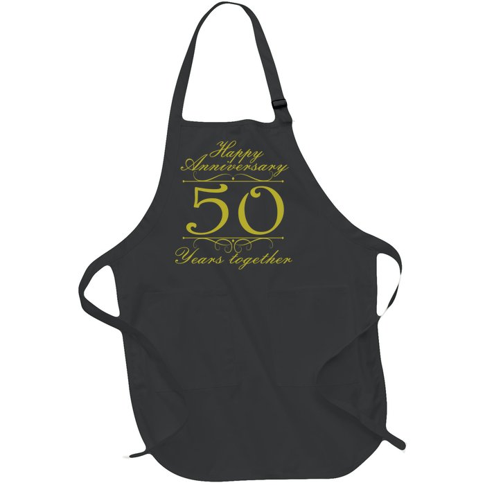 Happy Anniversary 50 Years Together Full-Length Apron With Pockets