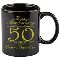 Happy Anniversary 50 Years Together 11oz C Handle Ceramic Mug