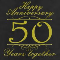 Happy Anniversary 50 Years Together 11oz C Handle Ceramic Mug