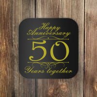 Happy Anniversary 50 Years Together Coaster