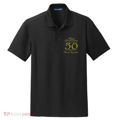 Happy Anniversary 50 Years Together Dry Zone Grid Polo