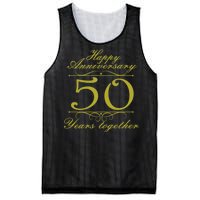 Happy Anniversary 50 Years Together Mesh Reversible Basketball Jersey Tank