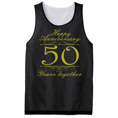 Happy Anniversary 50 Years Together Mesh Reversible Basketball Jersey Tank