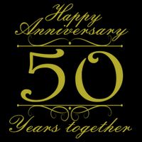 Happy Anniversary 50 Years Together Baby Bodysuit