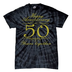 Happy Anniversary 50 Years Together Tie-Dye T-Shirt