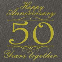 Happy Anniversary 50 Years Together Cotton Canvas Backpack