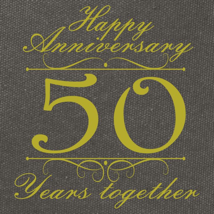Happy Anniversary 50 Years Together Cotton Canvas Backpack