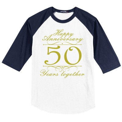 Happy Anniversary 50 Years Together Baseball Sleeve Shirt