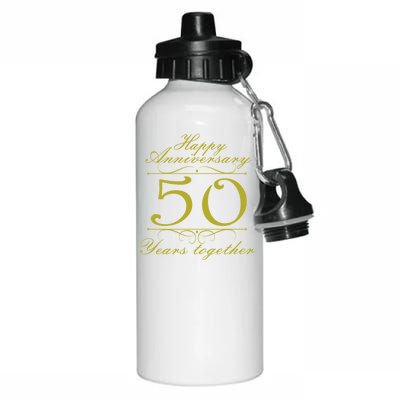 Happy Anniversary 50 Years Together Aluminum Water Bottle