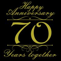 Happy Anniversary 70 Years Together Zip Tote Bag