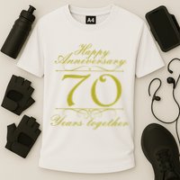 Happy Anniversary 70 Years Together Cooling Performance Crew T-Shirt