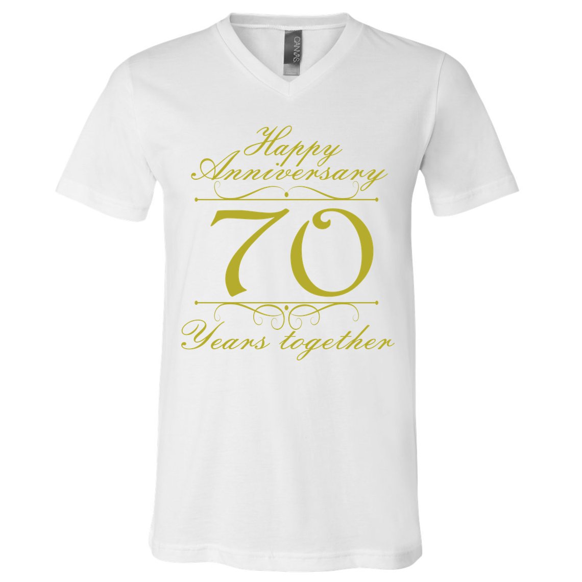 Happy Anniversary 70 Years Together V-Neck T-Shirt