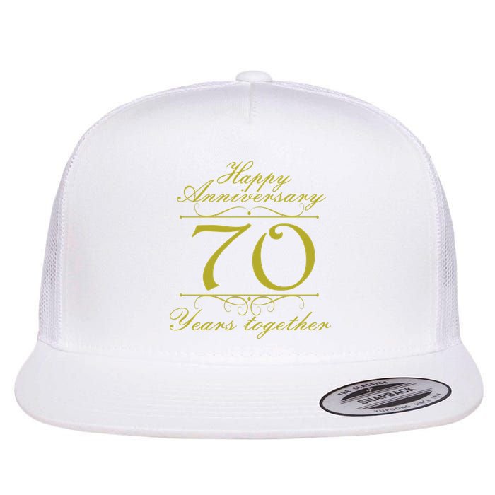 Happy Anniversary 70 Years Together Flatbill Hat