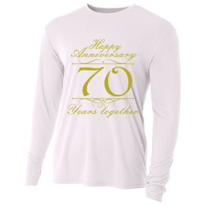 Happy Anniversary 70 Years Together Cooling Performance Long Sleeve Crew