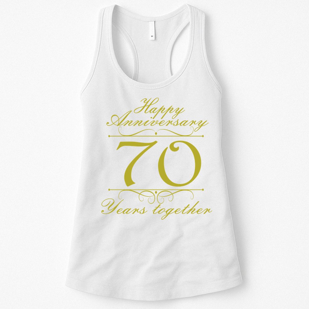 Happy Anniversary 70 Years Together Womens Tank Top