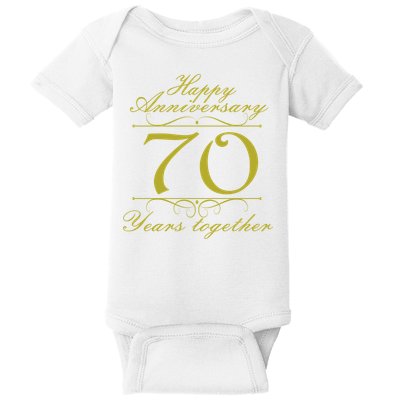 Happy Anniversary 70 Years Together Baby Bodysuit