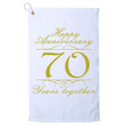 Happy Anniversary 70 Years Together Golf Towel