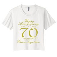 Happy Anniversary 70 Years Together Women's Crop Top Tee