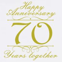 Happy Anniversary 70 Years Together Women's Crop Top Tee