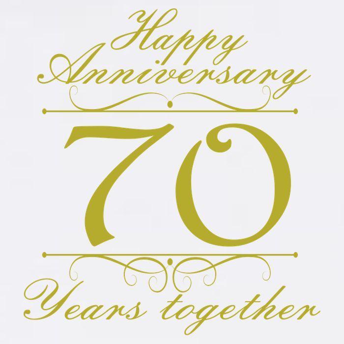 Happy Anniversary 70 Years Together Women's Crop Top Tee