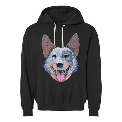 Happy Australian Cattle Dog  Garment-Dyed Fleece Hoodie
