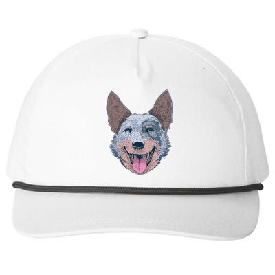 Happy Australian Cattle Dog  Snapback Five-Panel Rope Hat