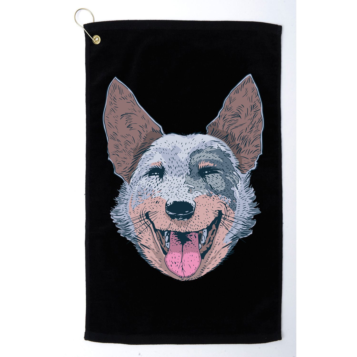 Happy Australian Cattle Dog  Golf Towel