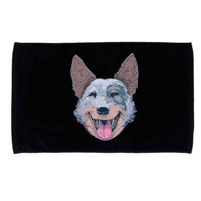 Happy Australian Cattle Dog  Microfiber Hand Towel