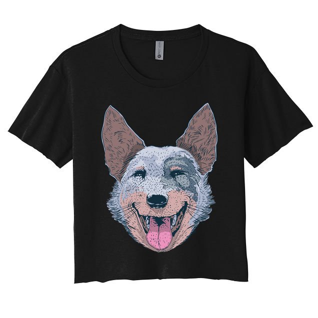 Happy Australian Cattle Dog  Crop Top