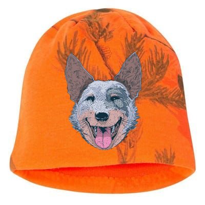 Happy Australian Cattle Dog  Kati - Camo Knit Beanie