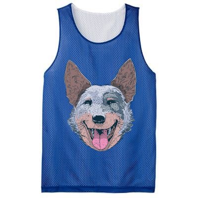 Happy Australian Cattle Dog  Mesh Reversible Basketball Jersey Tank