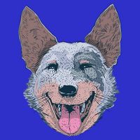 Happy Australian Cattle Dog  Tie-Dye T-Shirt
