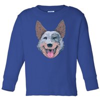 Happy Australian Cattle Dog  Toddler Long Sleeve Shirt