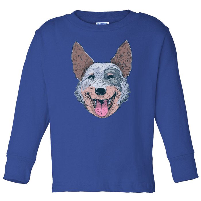 Happy Australian Cattle Dog  Toddler Long Sleeve Shirt