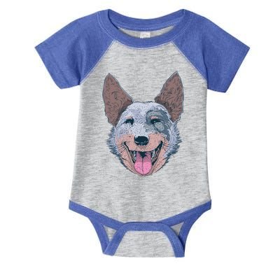 Happy Australian Cattle Dog  Infant Baby Jersey Bodysuit