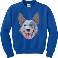 Happy Australian Cattle Dog  Kids Sweatshirt