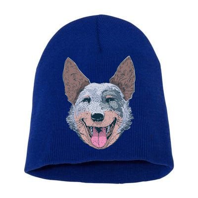 Happy Australian Cattle Dog  Short Acrylic Beanie