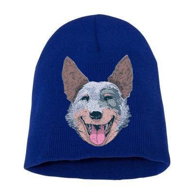 Happy Australian Cattle Dog  Short Acrylic Beanie