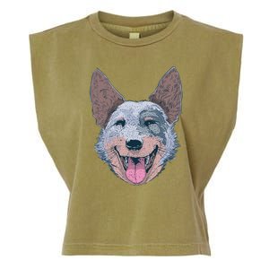 Happy Australian Cattle Dog  Garment-Dyed Women's Muscle Tee