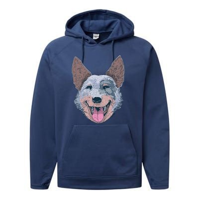 Happy Australian Cattle Dog  Performance Fleece Hoodie