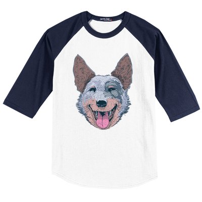 Happy Australian Cattle Dog  Baseball Sleeve Shirt