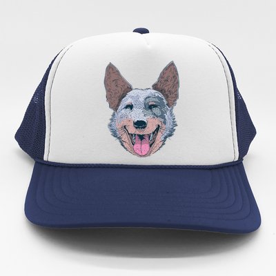 Happy Australian Cattle Dog  Trucker Hat