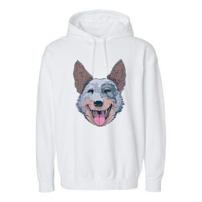 Happy Australian Cattle Dog  Garment-Dyed Fleece Hoodie