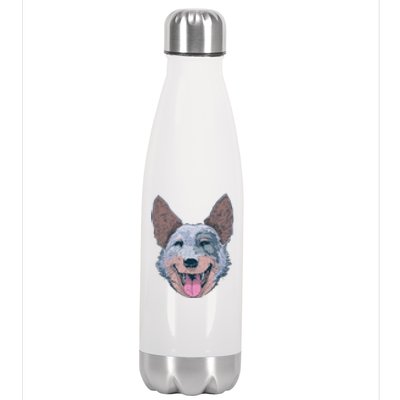 Happy Australian Cattle Dog  Stainless Steel Insulated Water Bottle