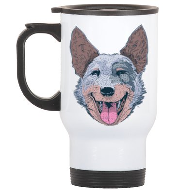 Happy Australian Cattle Dog  Stainless Steel Travel Mug