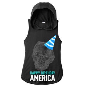 Happy Birthday America Ladies PosiCharge Tri-Blend Wicking Draft Hoodie Tank