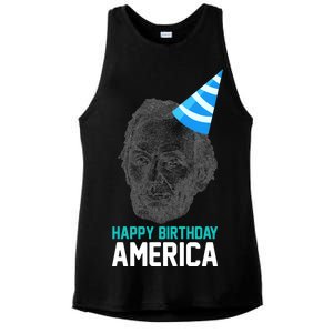 Happy Birthday America Ladies PosiCharge Tri-Blend Wicking Tank