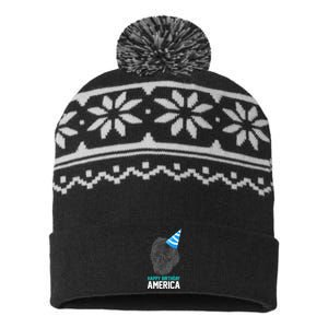 Happy Birthday America USA-Made Snowflake Beanie