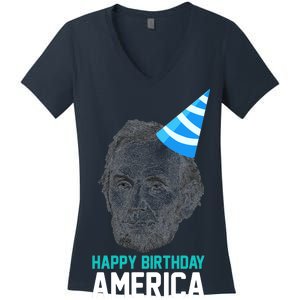 Happy Birthday America Women's V-Neck T-Shirt