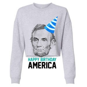 Happy Birthday America Cropped Pullover Crew